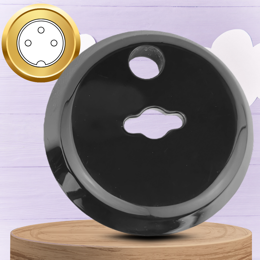 Rozešu aizsargi bērnu drošībai 12 gab., ar zemējumu un atslēgām, Nicekids, melni (1)