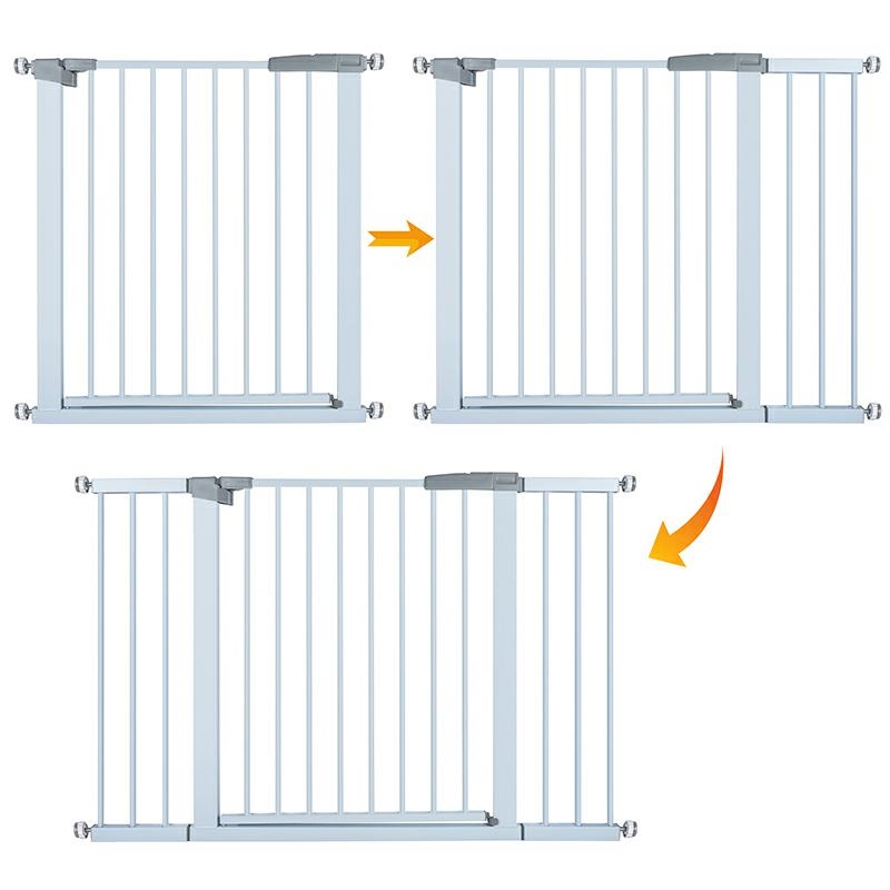 Drošības vārti bērniem kāpnēm un durvīm 76-125 cm ar paplašinājumiem (0)