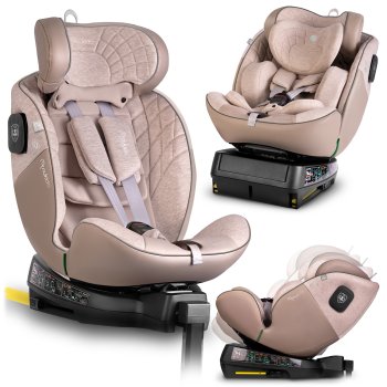 Nukido Aero ISOFIX 360° bērnu autokrēsls 0-36 kg, bēšs
