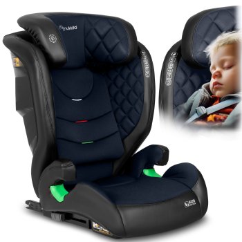 Nukido Louis ISOFIX Bērnu autokrēsliņš 15-36 kg, Melns-tumši zils | Kids Car Seat