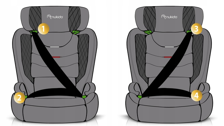 Nukido Louis Soft bērnu autokrēsliņš 15-36 kg ISOFIX | Kids Car Seat (5)