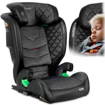 Nukido Louis ISOFIX bērnu autokrēsliņš 15-36 kg, Melns-pelēks | Kids Сar Seat