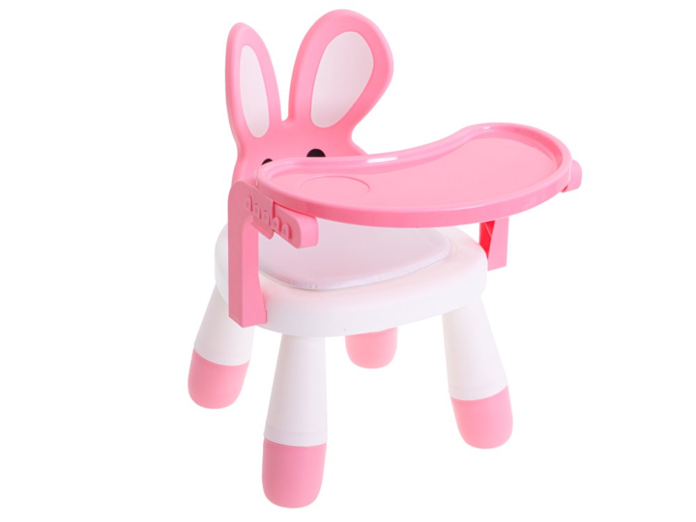 Bērnu Daudzfunkcionāls Barošanas Krēsliņš, Zaķis - Rozā krāsa | Multifunctional High Chair (5)