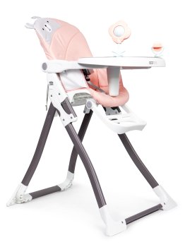 ECOTOYS saliekams barošanas krēsliņš ar regulējamu paplāti, rozā