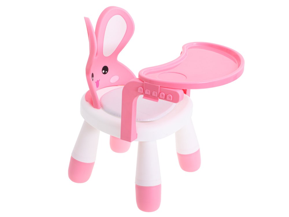 Bērnu Daudzfunkcionāls Barošanas Krēsliņš, Zaķis - Rozā krāsa | Multifunctional High Chair (0)