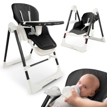 Regulējams 3-in-1 barošanas krēsliņš Nukido Elite, melns