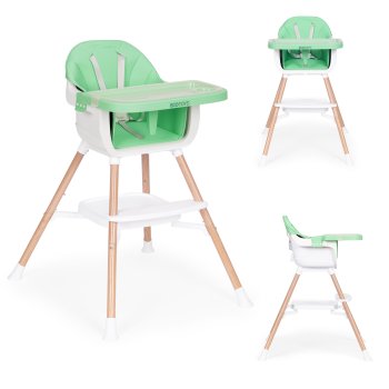 ECOTOYS 2-in-1 bērnu barošanas krēsliņš, zaļš
