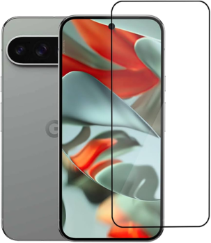 5D Aizsargstikls Google Pixel 9 Pro XL, Melns Pilna Pārklājuma (Tempered Glass)