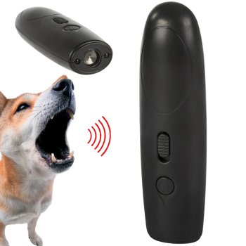 Ulraskaņas pretriešanas ierīce suņiem, elektroniskais suņu atbaidītājs ar lukturi | Ultrasonic Anti-barking Device