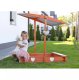 Impregnēta koka smilškaste ar jumtu, 118x118cm | Impregnated wooden sandbox