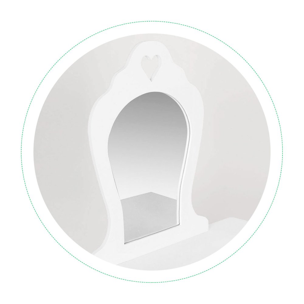 Liels koka kosmētikas galdiņš meitenei ar spoguli un krēsliņu ECOTOYS (1)