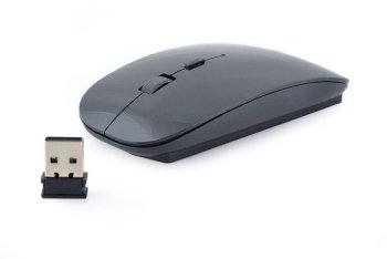Bezvadu USB Datorpele 2,4 GHz, Melna | Wireless USB Mouse, Black