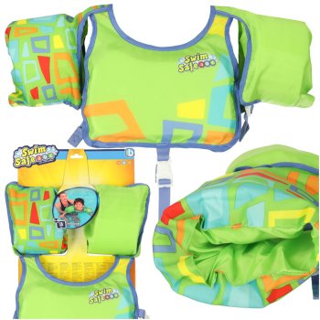 BESTWAY 32174 Bērnu Peldēšanas Glābšanas Veste Zaļš (3-6 gadi) | Children's Swimming Life Vest