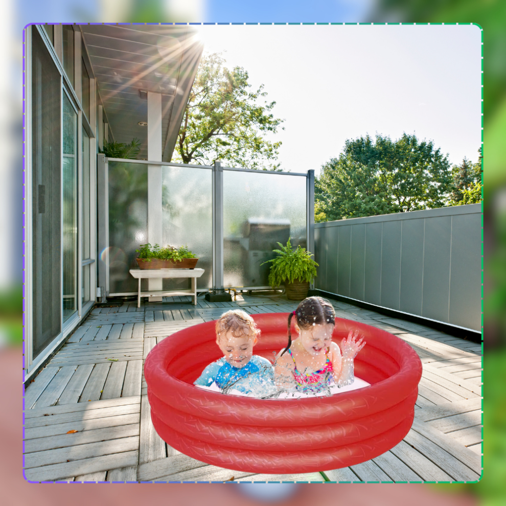 Bestway 51025 piepūšams bērnu baseins, sarkans | Inflatable Children's Wading Pool (2)