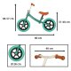 Trike Fix Balance Bērnu Balansa Ritenis Līdzsvara Velosipēds Atpūtai Sportam, Zaļš | Kid\'s Balance Bike