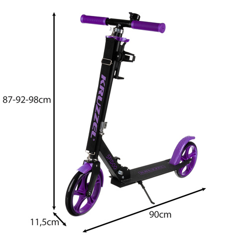 Spidoo bērnu skrejritenis Kruzzel 25630, Violets | Kids Scooter (4)