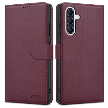 Samsung Galaxy A56 ( SM-A566B / DS ) Tech-Protect Wallet Book Case Cover, Burgundy | Telefona Vāciņš Maciņš Apvalks Grāmatiņa