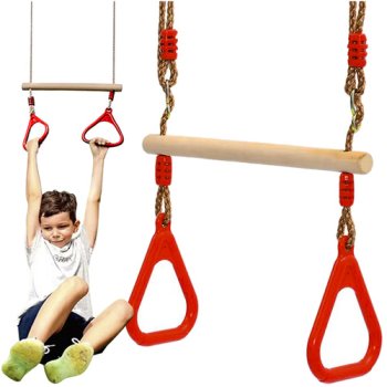 Šūpoles, vingrošanas trapeces, akrobātiskais stienis Kruzzel 25383 | Kids Swing Gymnastic Trapeze