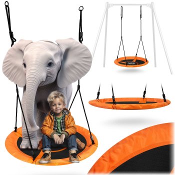 Ligzdas šūpoles Neo-Sport Swingo XXL bērniem 95 cm, oranžas