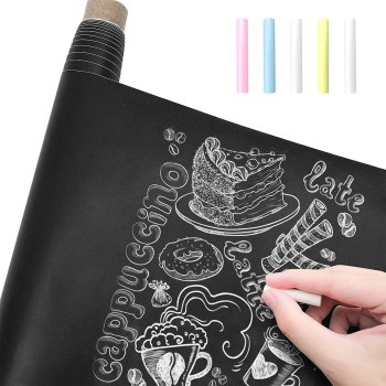 Pašlīmējoša Krīta Tāfele Dēlis Plēve 45x200 cm | Self Adhesive Chalk Board Sticker