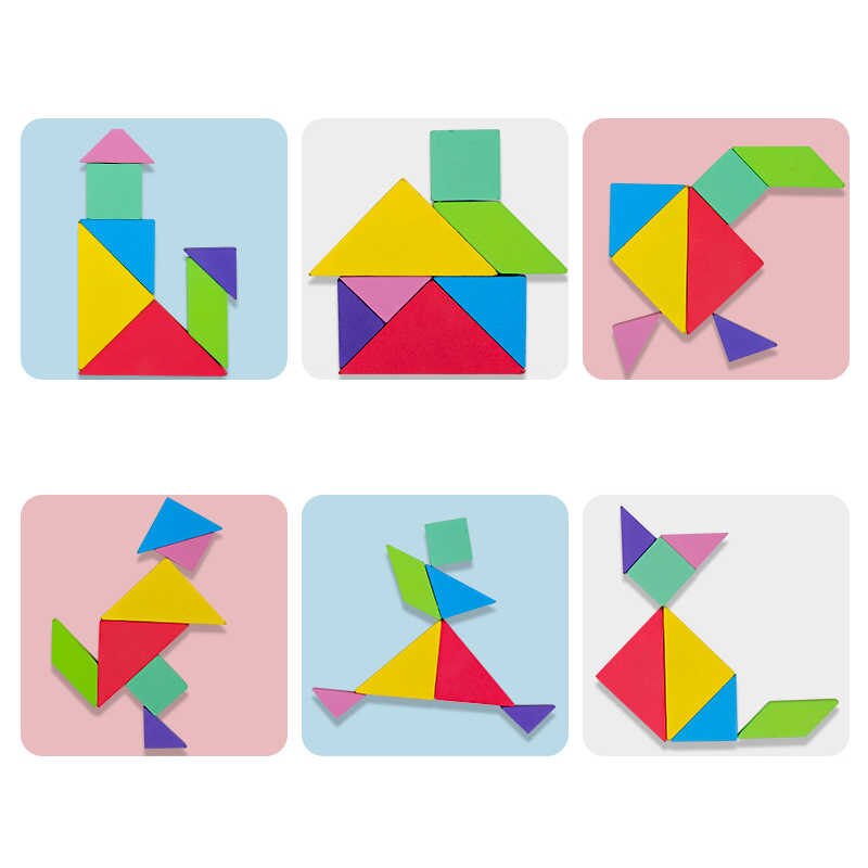 Magnētiska grāmatu puzzle 3D Tangram bloki (2)