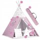 Nukido Bērnu Tipi Telts Vigvams ar Apgaismojumu, Rozā zvaigznes | Children Tent Tipi with Lights