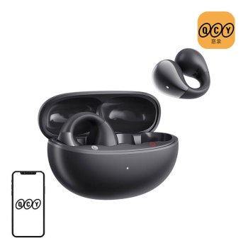 OWS QCY Crossky C30 austiņas ar klipsi IPX4 Bluetooth 5.4 – melnas