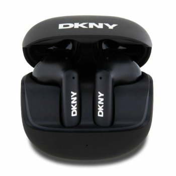 DKNY TWS BT austiņas ar satīna apdari — melnas