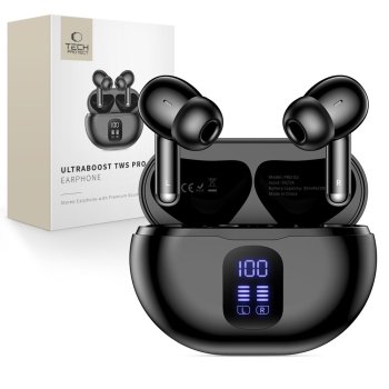 Tech-Protect UltraBoost TWS Pro G2 austiņas – melnas