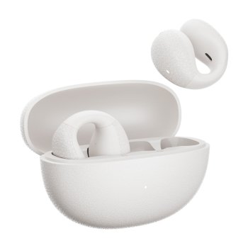 OWS QCY Crossky C10 austiņas ar ENC klipsi IPX5 Bluetooth 5.4 - baltas