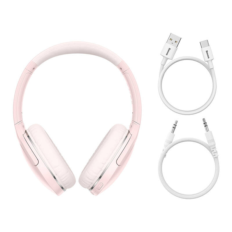 Bezvadu austiņas Baseus Encok D02 PRO (rozā) | Wireless headphones (pink) (0)