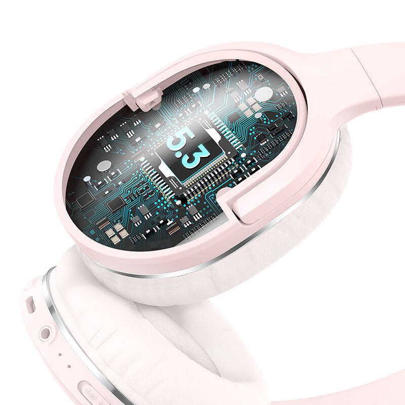 Bezvadu austiņas Baseus Encok D02 PRO (rozā) | Wireless headphones (pink) (2)