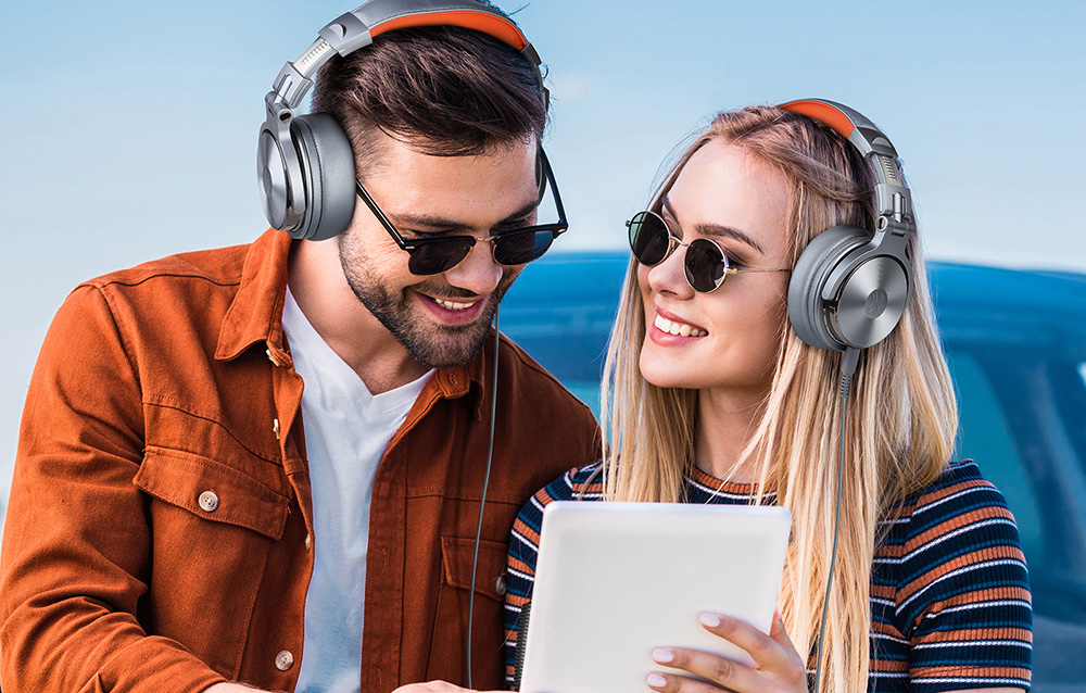 OneOdio Pro50 Wireless Bluetooth Over-Ear Headphones, Grey | Bezvadu uz Auss Liekamas Austiņas Ausis ar Mikrofonu (3)