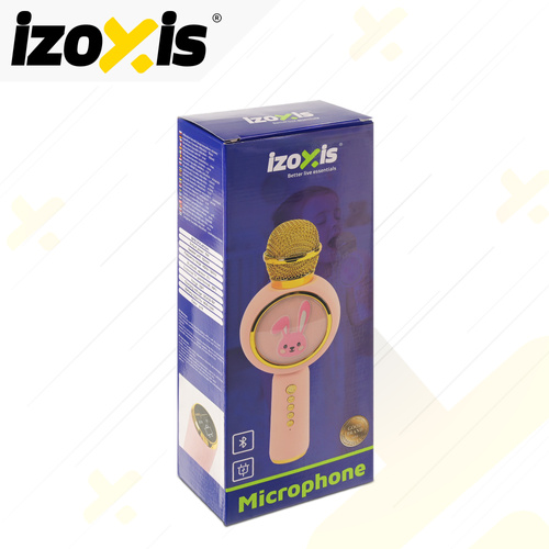 Bezvadu karaoke mikrofons bērniem Izoxis 27048 ar Bluetooth skaļruni un RGB, rozā (0)