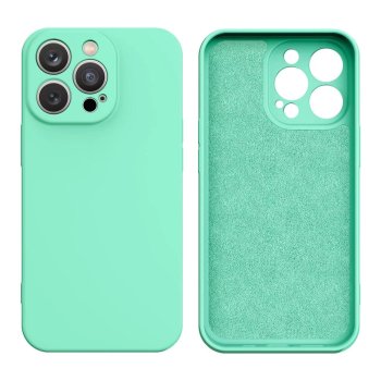 Apple iPhone 13 Pro Max 6.7'' Silicone Color Case Cover, Mint Green | Silikona Vāciņš Maciņš Apvalks Bampers