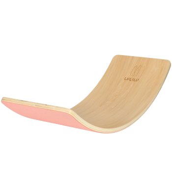 LULILO Ajlo Koka Līdzsvara Dēlis Plāksne Vingrošana Fitness ar Filci, Rozā | Wooden Balance Board Exercises Fitness Felt