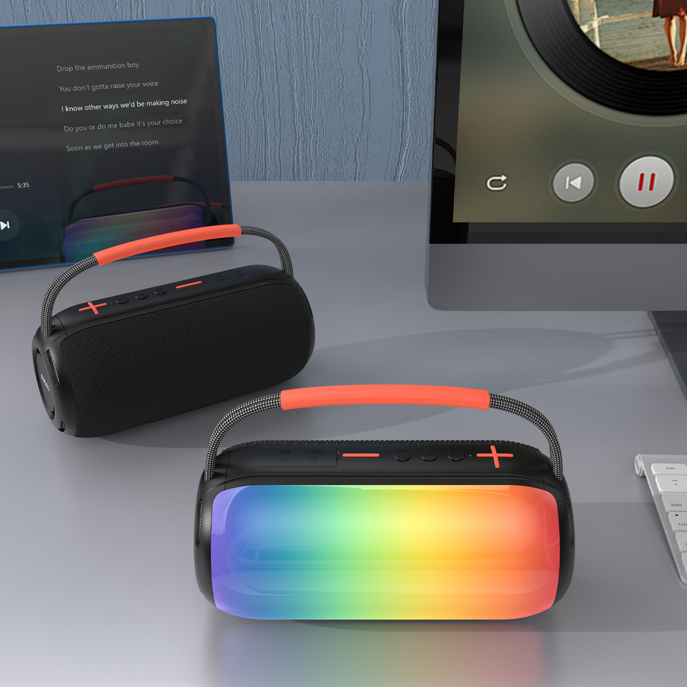 Dudao Y21 bezvadu skaļrunis ar RGB apgaismojumu, Bluetooth 5.3 – melns (3)