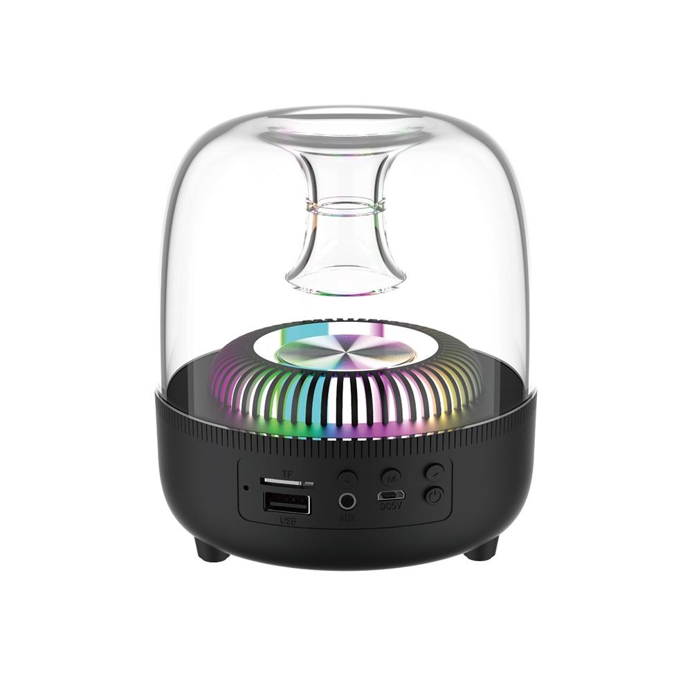 Bluetooth skaļrunis Devia Crystal I-M2 ar RGB apgaismojumu, melns (0)