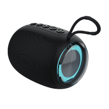 Pārnēsājams Bluetooth skaļrunis Setty GB-800 ar RGB apgaismojumu un FM radio, melns