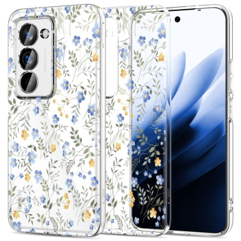 Xiaomi Redmi 15 4G / 5G Tech-Protect FlexAir Cover Case, Daisies with Leaves | Telefona Maciņš Vāciņš Apvalks Bampers