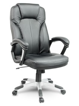 Ergonomisks ādas biroja krēsls Sofotel EG-222, melns