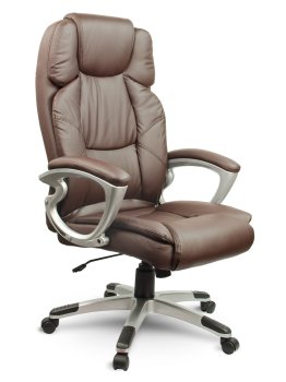 Ergonomisks ādas biroja krēsls Sofotel EG-227, brūns