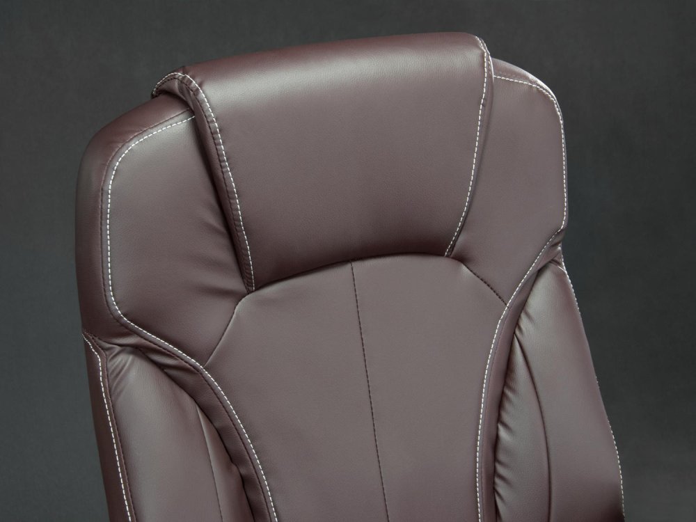 Ergonomisks ādas biroja krēsls Sofotel EG-222, brūns (3)