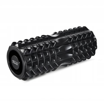 4Fizjo Masāžas Putu Rullis Jogas Fitnesa Pilates Veltnis Muskuļu Atslabināšanai - 33cm, Melns | Yoga Massage Foam Fitness Roller