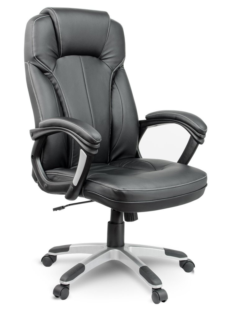 Ergonomisks ādas biroja krēsls Sofotel EG-222, melns (1)
