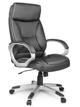 Ādas biroja krēsls Sofotel EG-223, melns