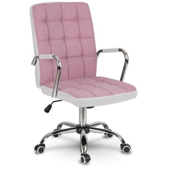 Ergonomisks biroja krēsls Sofotel Benton, rozā un balts