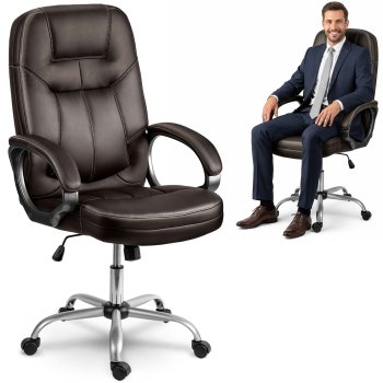 Ergonomisks biroja krēsls Sofotel ar elegantu stepējumu, tumši brūns