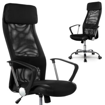 Augsts ergonomisks biroja krēsls Sofotel Rio, melns