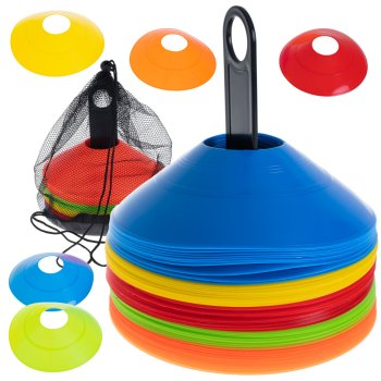 Treniņu Marķēšanas Konusi Sporta Spēlēm, 50 gab. | Sports Games Training Disc Marker Cones
